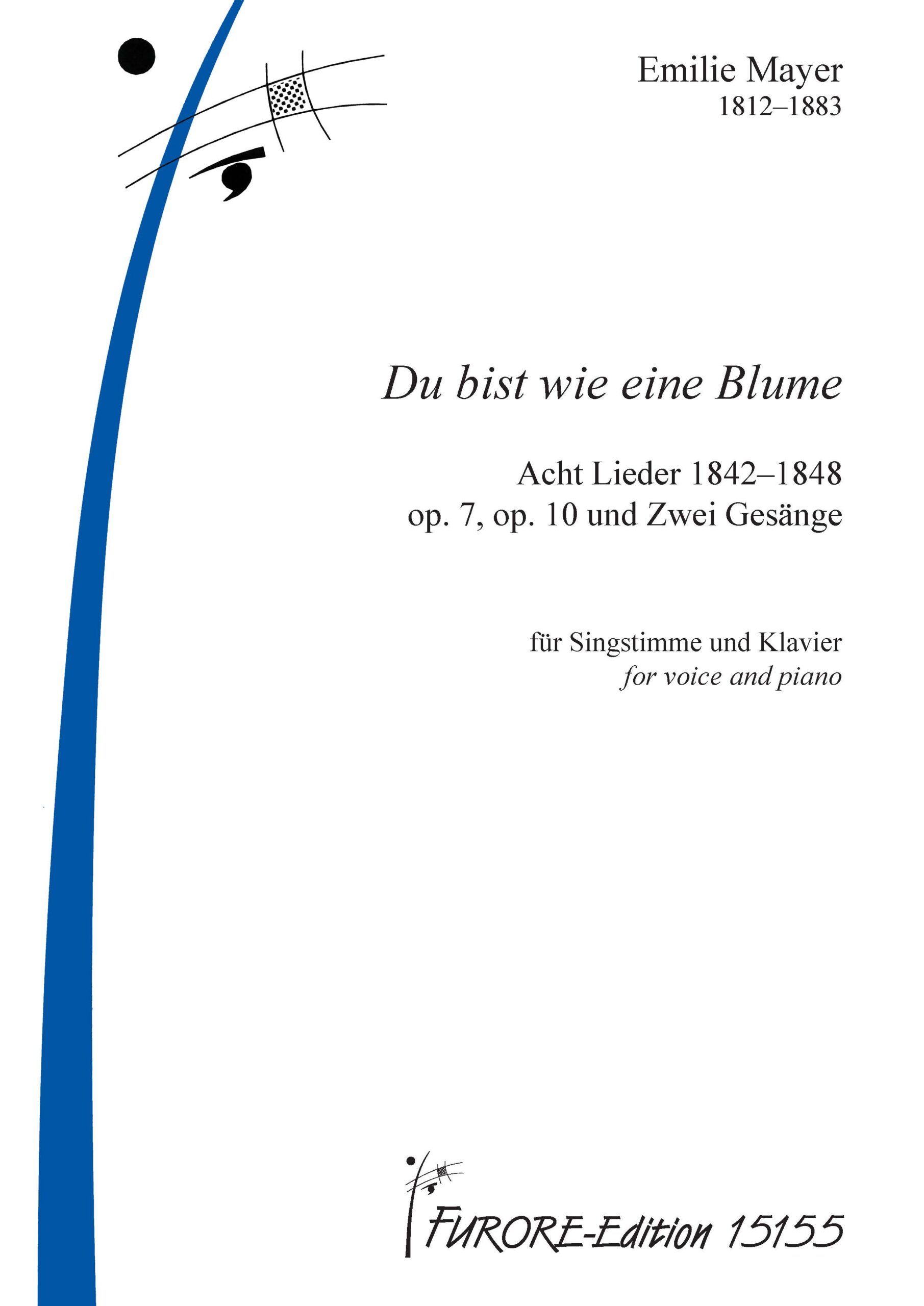 Front Cover Image Du bist wie eine Blume für Singstimme und Klavier