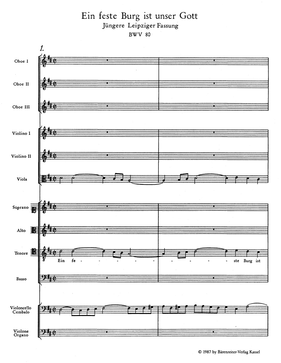 Other Cover Image Ein feste Burg ist unser Gott BWV 80