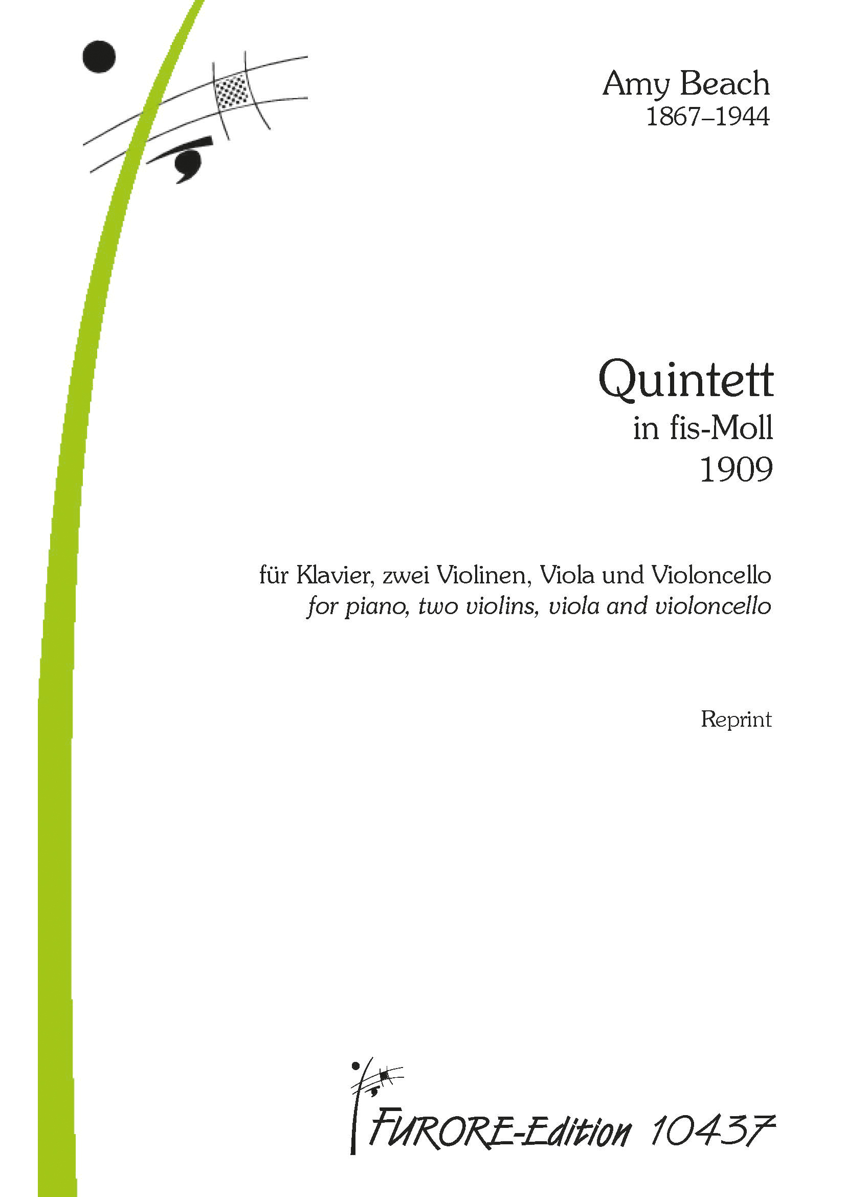 Front Cover Image Quintett in fis-Moll op. 67