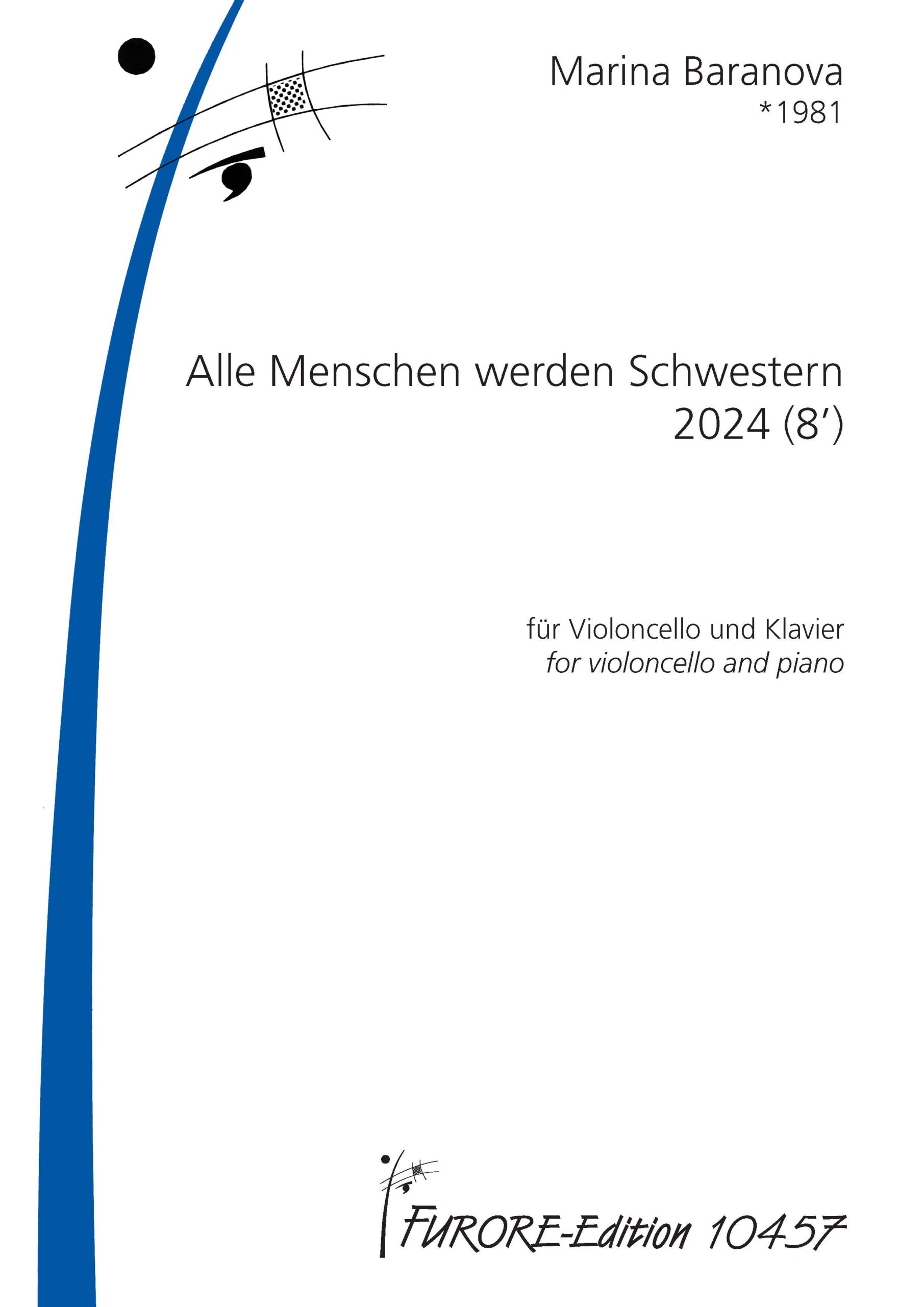Front Cover Image Alle Menschen werden Schwestern für Violoncello und Klavier (2024)