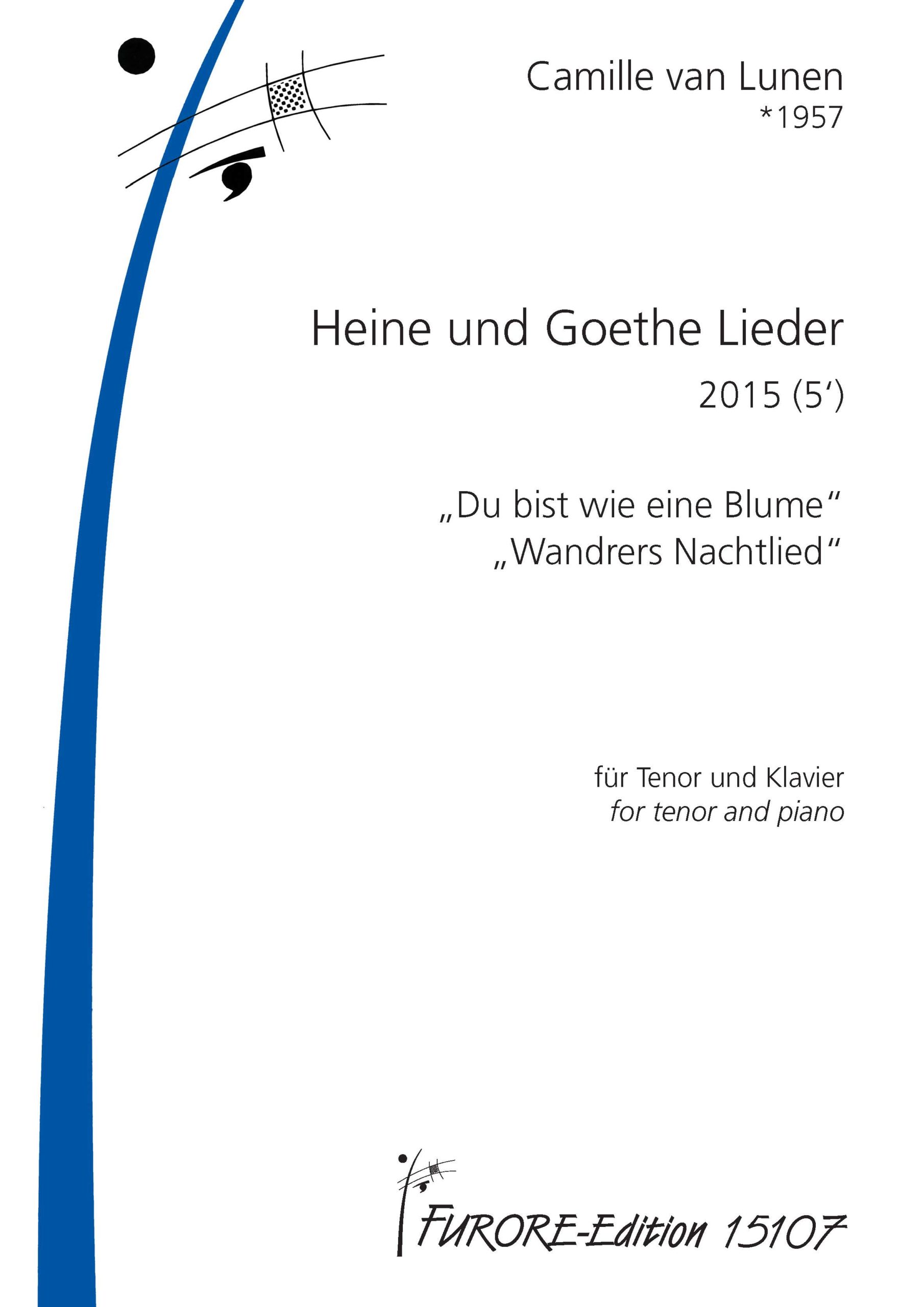 Front Cover Image Heine und Goethe Lieder für Tenor und Klavier
