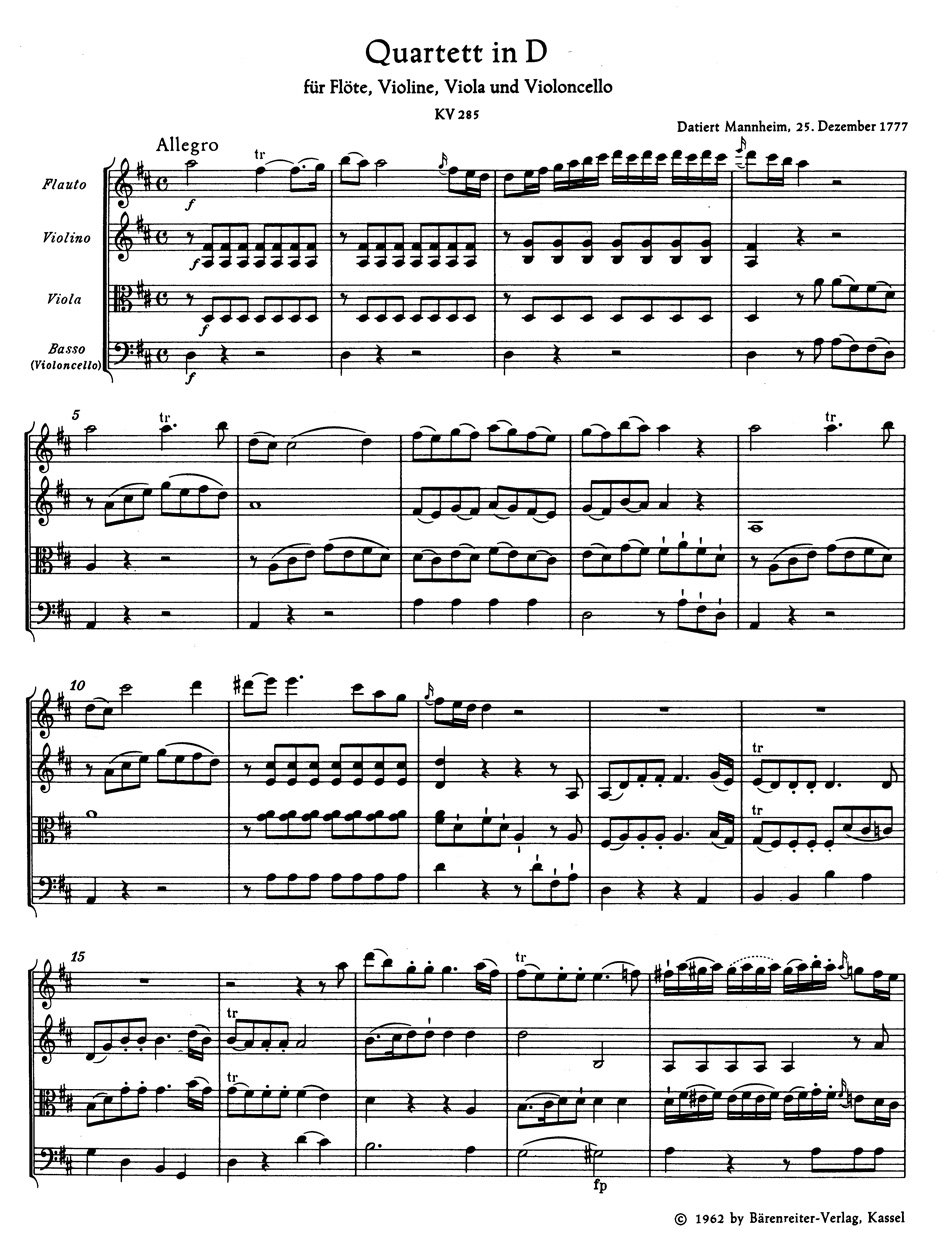 Other Cover Image Quartette für Flöte, Violine, Viola und Violoncello