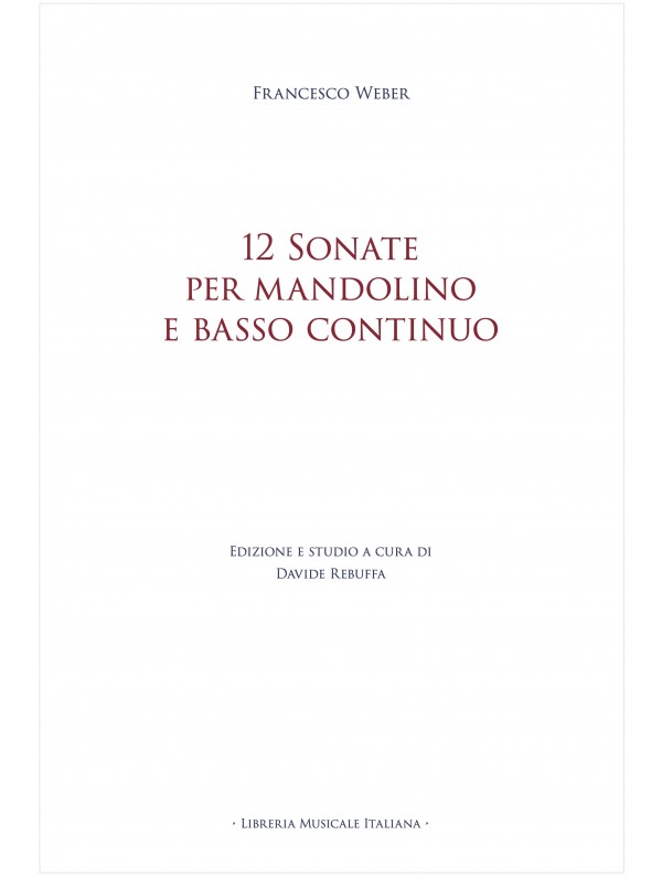 Front Cover Image 12 Sonate per mandolino e basso continuo