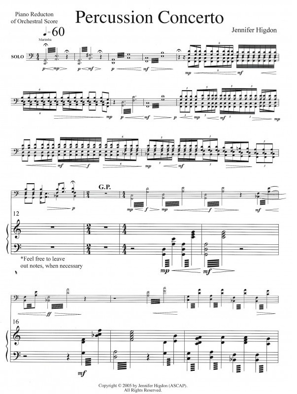 Front Cover Image Percussion Concerto