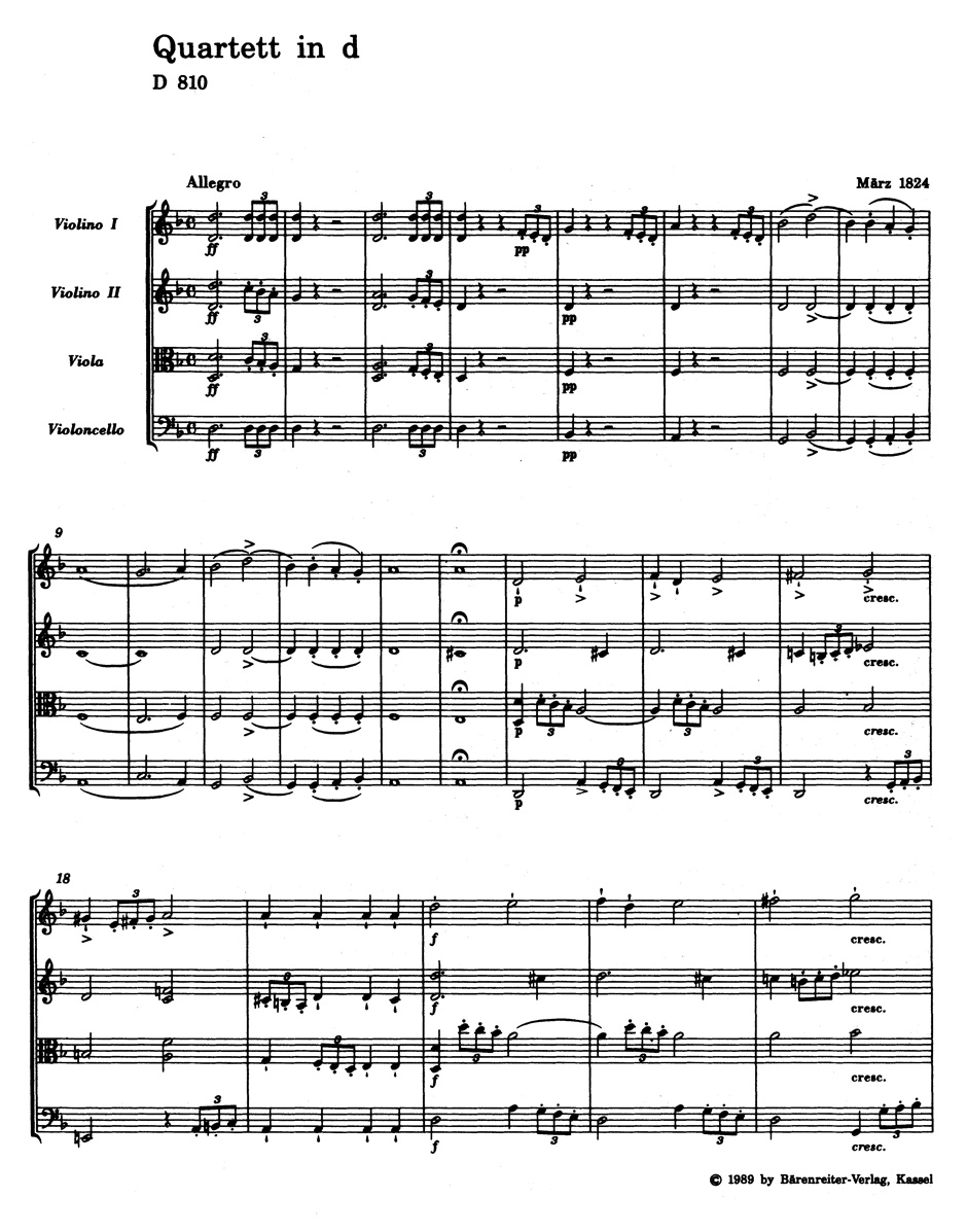 Other Cover Image Streichquartett d-Moll D 810 "Der Tod und das Mädchen"