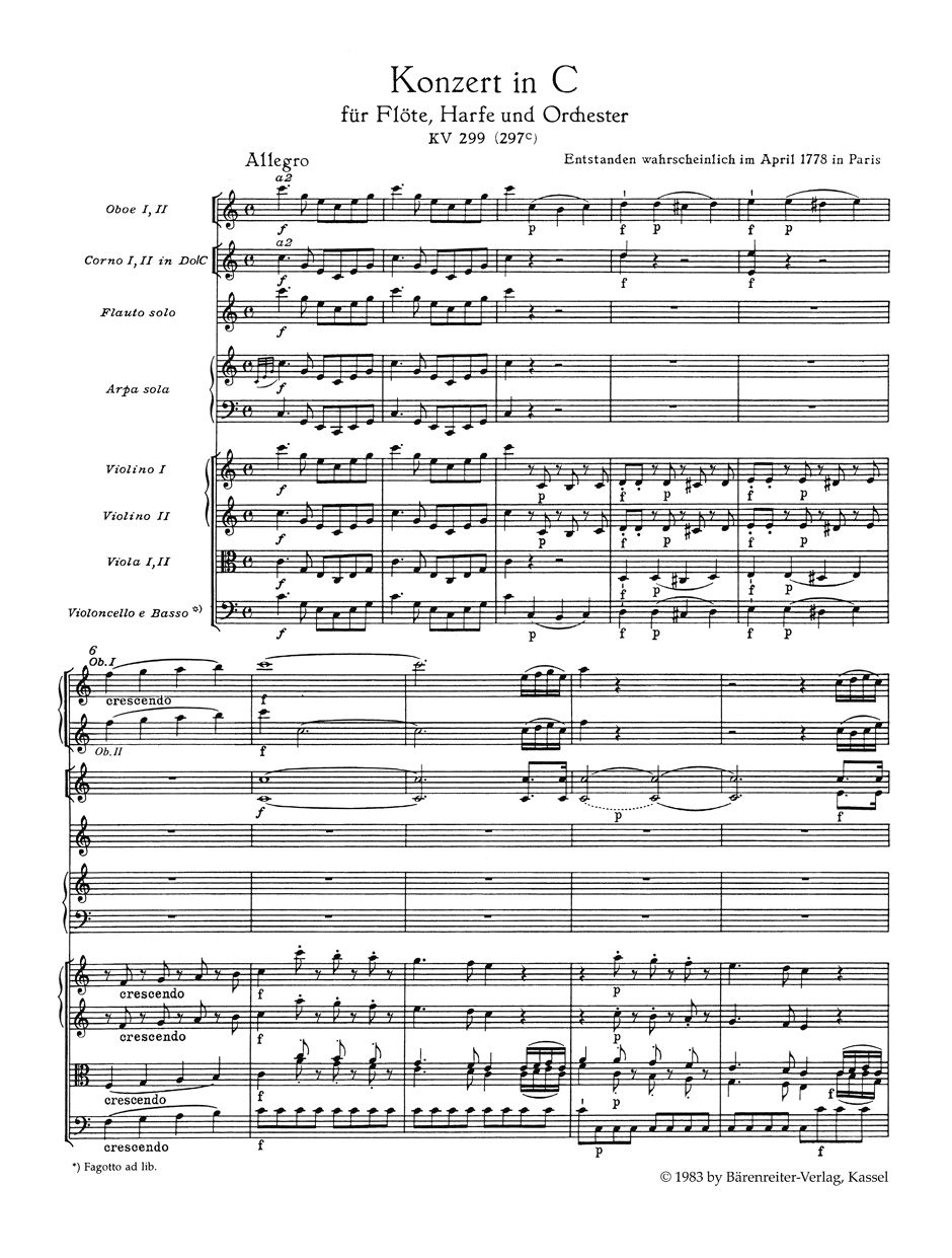 Other Cover Image Konzert für Flöte, Harfe und Orchester C-Dur KV 299 (297c)