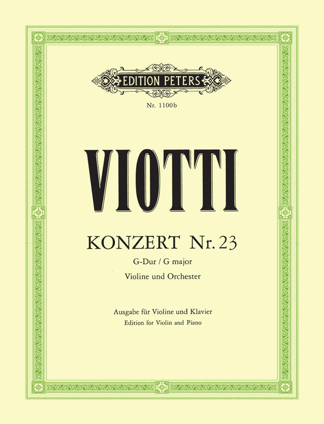 Front Cover Image Konzert für Violine und Orchester Nr. 23 G-Dur