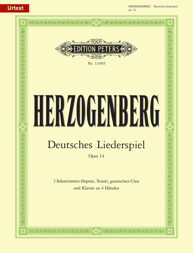 Front Cover Image Deutsches Liederspiel für 2 Solostimmen, gemischten Chor und Klavier zu 4 Händen op. 14 (1871)
