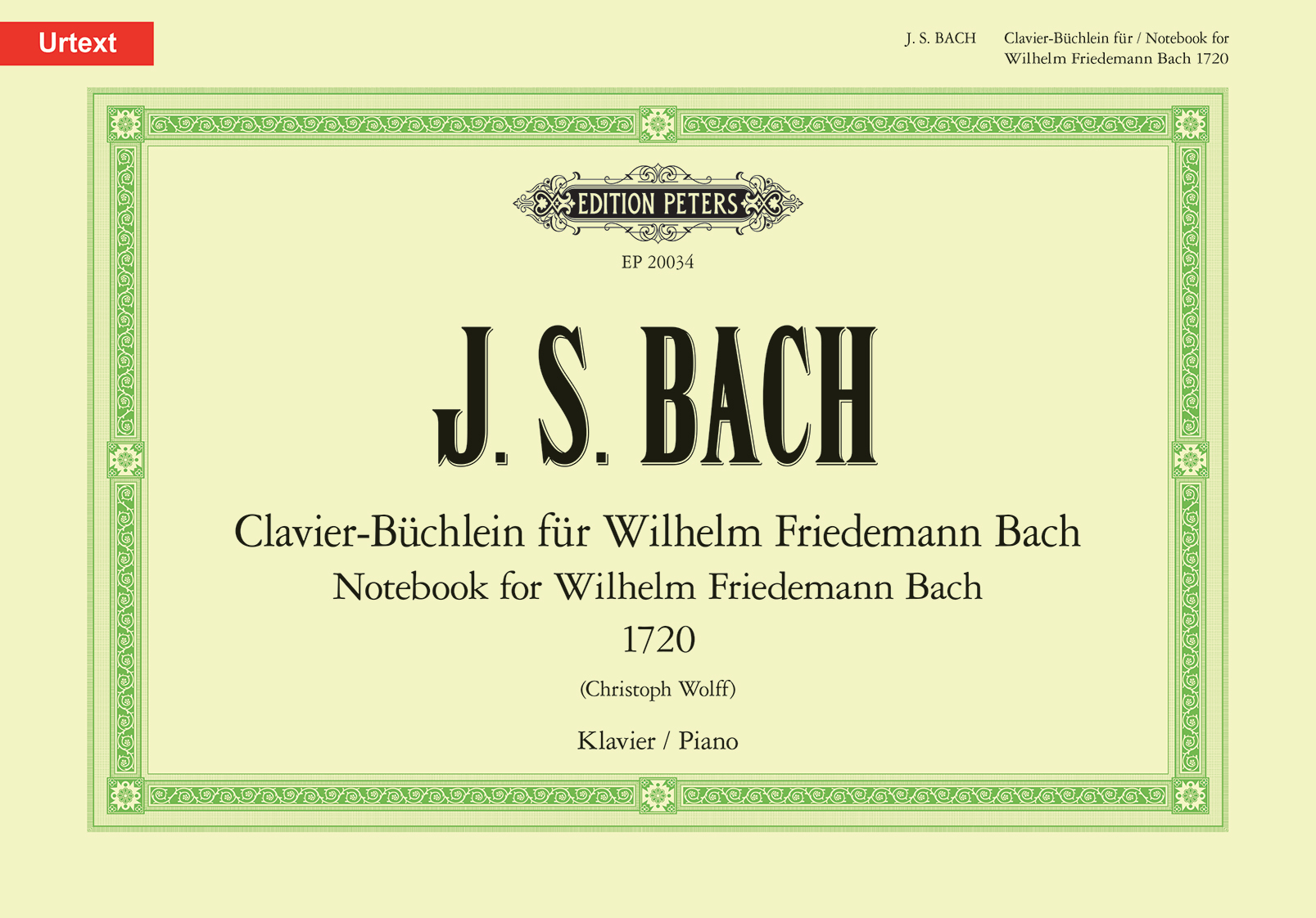 Front Cover Image Clavier-Büchlein für Wilhelm Friedemann Bach 1720