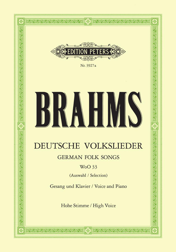 Front Cover Image Deutsche Volkslieder für eine Singstimme mit Klavierbegleitung WoO 33