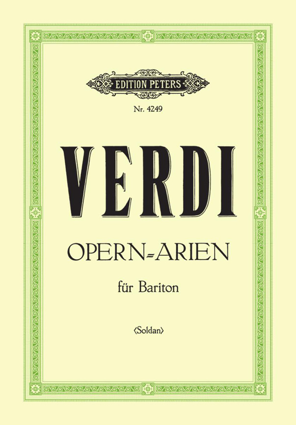 Front Cover Image Ausgewählte Opern-Arien für Bariton für Gesang und Klavier