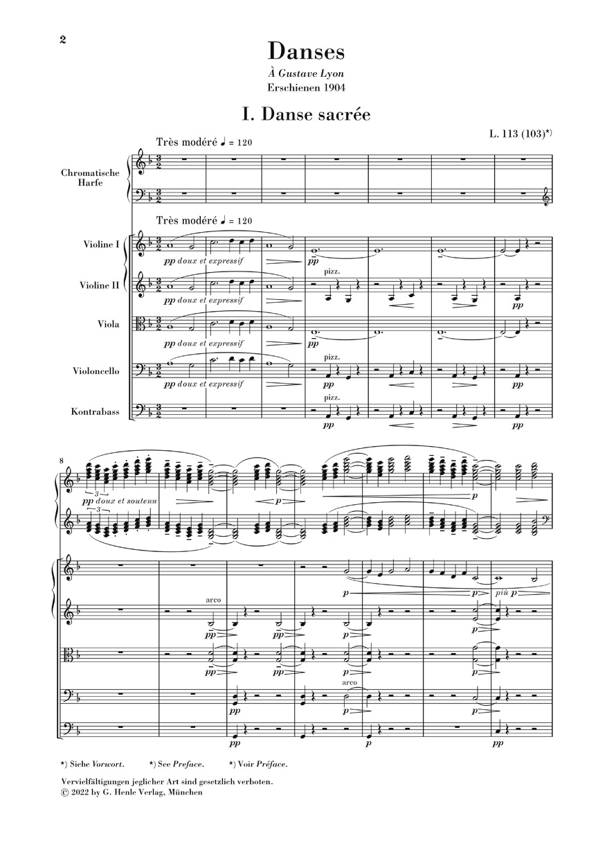 Other Cover Image Danses für Harfe und Streichorchester