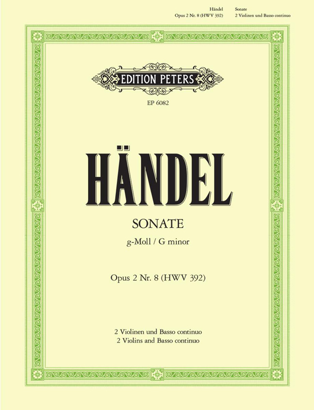 Front Cover Image Sonate für 2 Violinen und Basso continuo g-Moll op. 2; 8 HWV 392