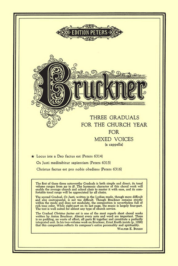 Front Cover Image Locus iste (Graduale) für 4-stimmigen gemischten Chor C-Dur (1869)