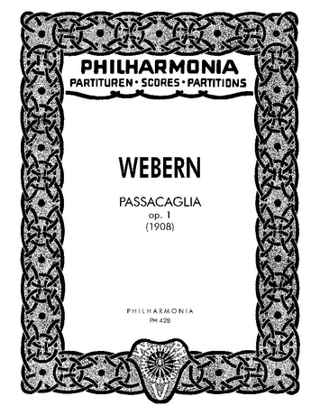 Front Cover Image Passacaglia op. 1