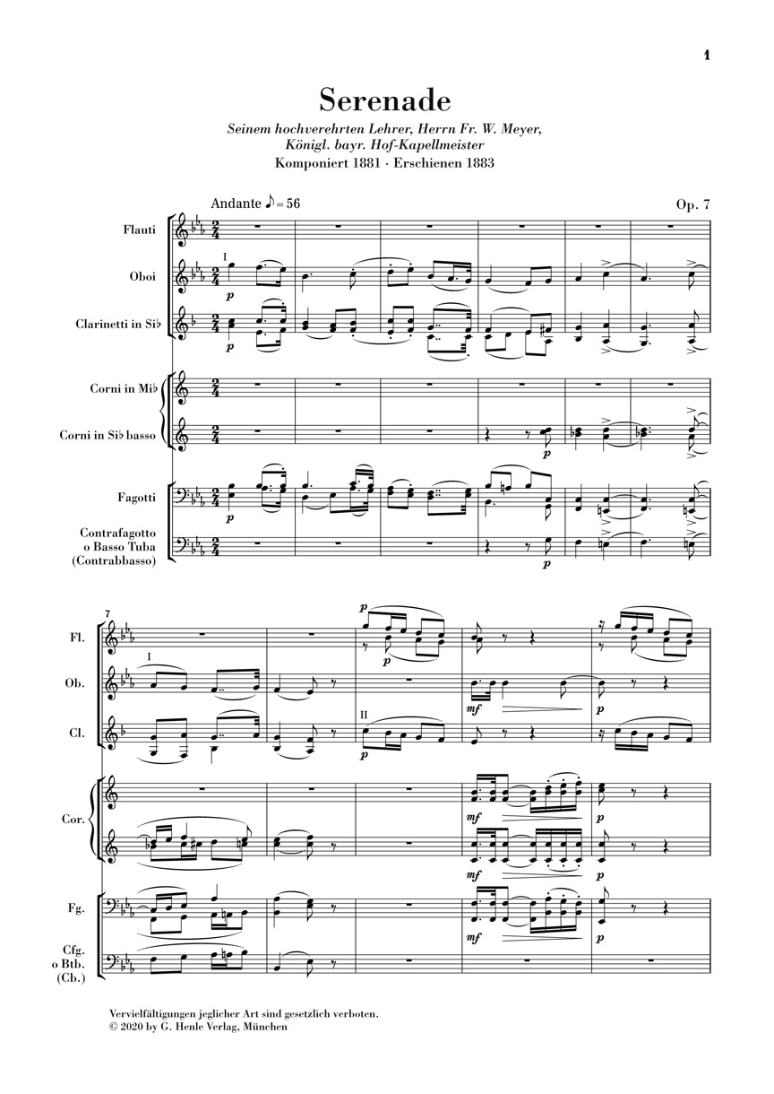 Other Cover Image Bläserserenade Es-dur op. 7