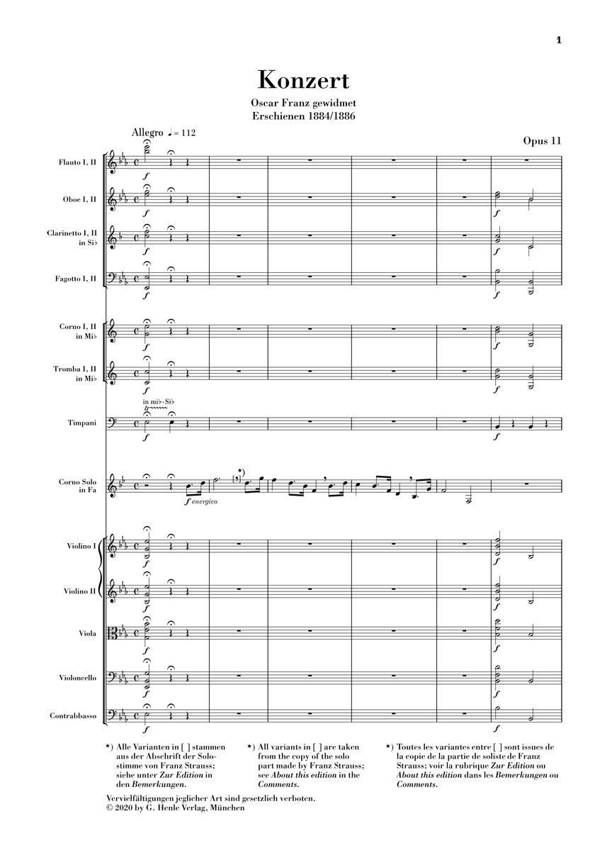 Other Cover Image Hornkonzert Nr. 1 Es-dur op. 11