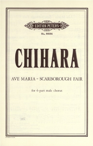 Front Cover Image Ave Maria für Männerchor