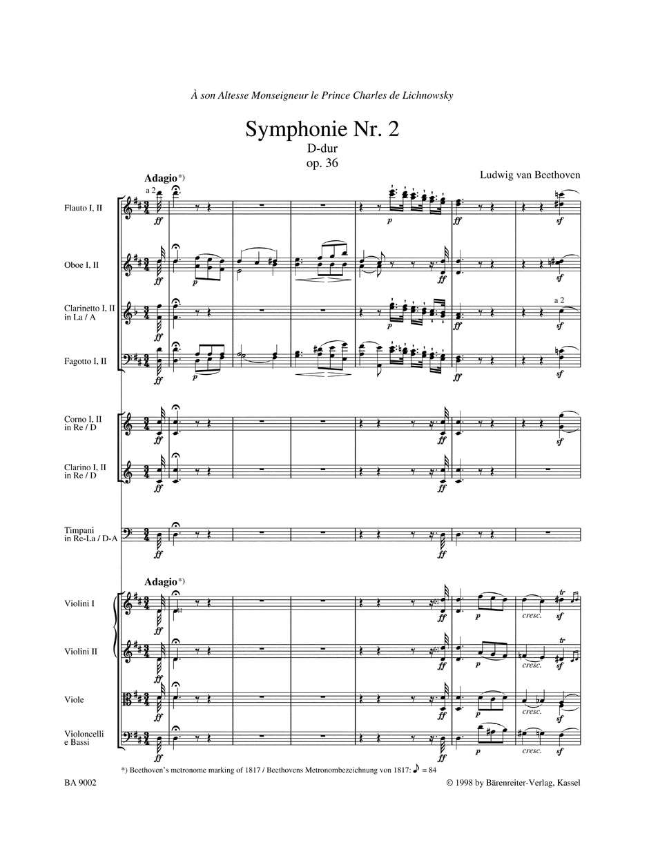 Other Cover Image Symphonie Nr. 2 D-Dur op. 36