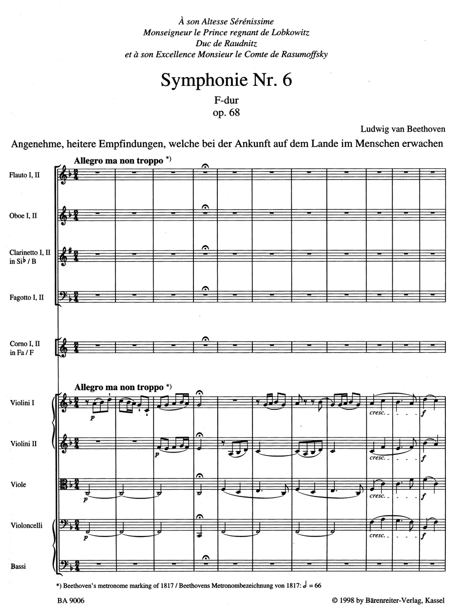 Other Cover Image Symphonie Nr. 6 F-Dur op. 68 "Pastorale"