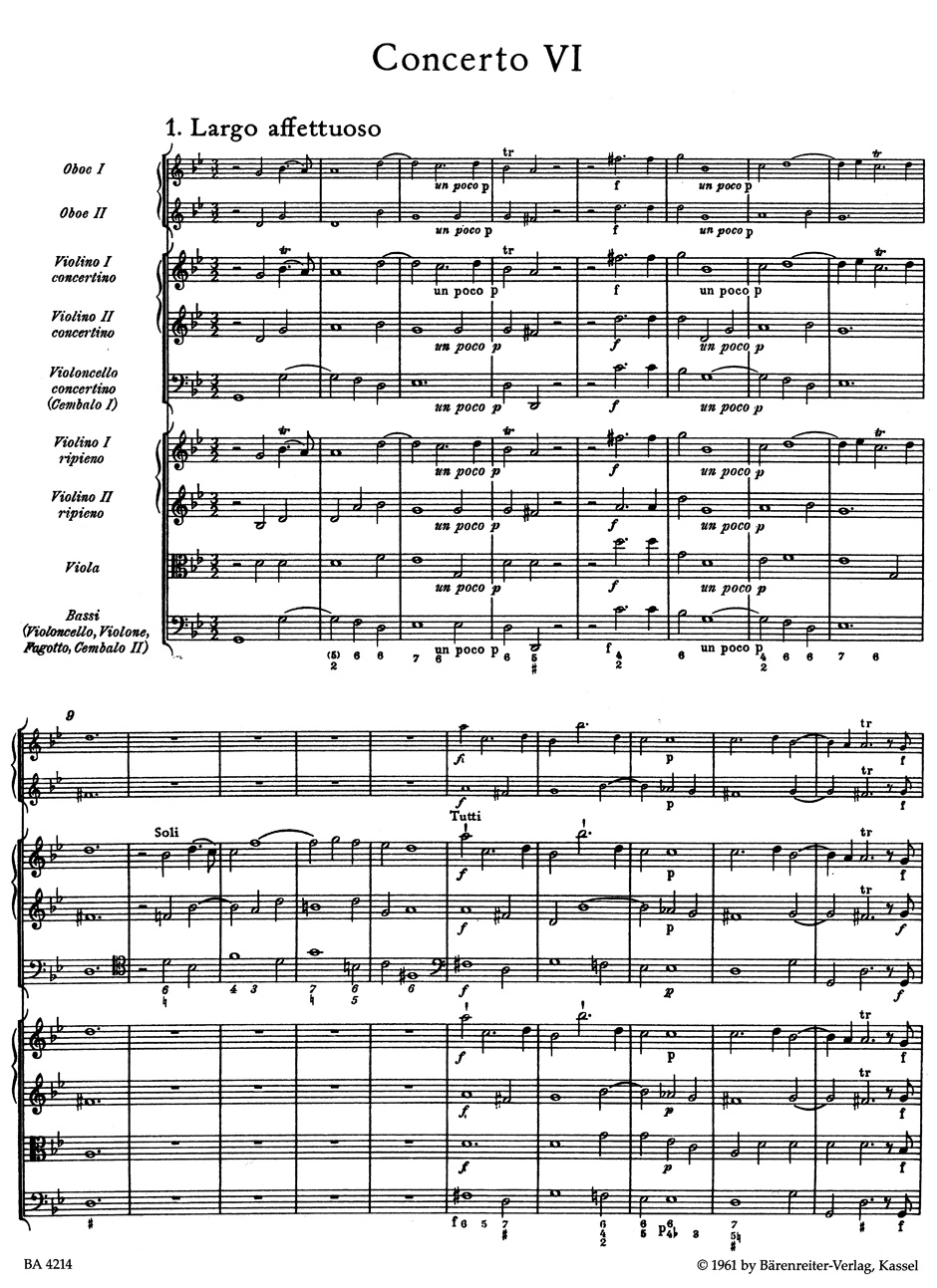Other Cover Image Concerto grosso g-Moll op. 6/6 HWV 324