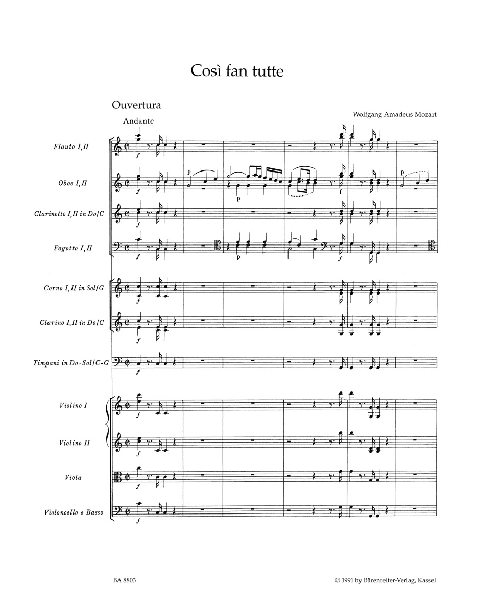 Other Cover Image Così fan tutte KV 588