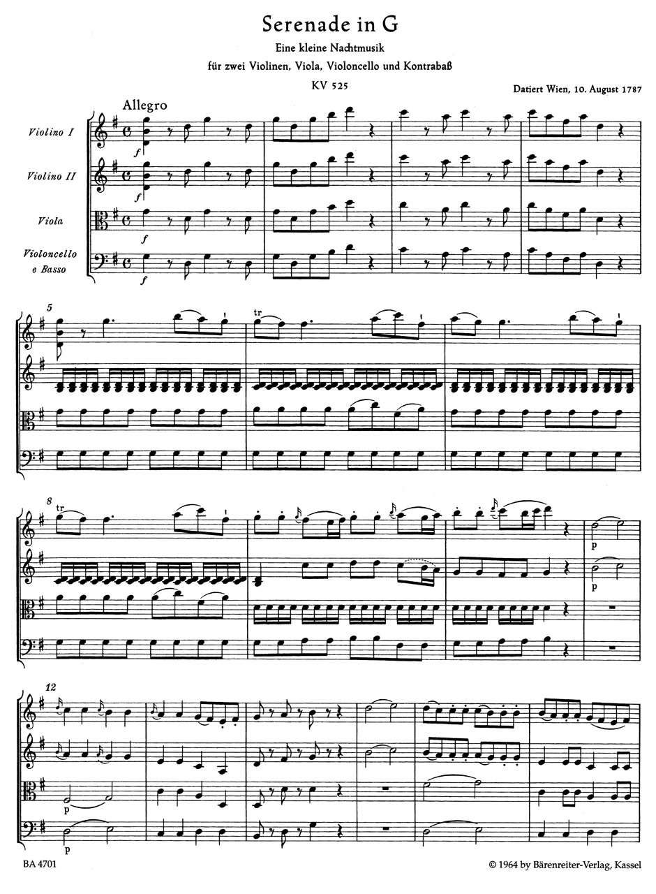 Other Cover Image Eine kleine Nachtmusik für Streicher G-Dur KV 525