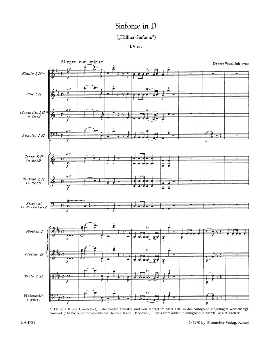 Other Cover Image Sinfonie Nr. 35 D-Dur KV 385 "Haffner-Sinfonie"