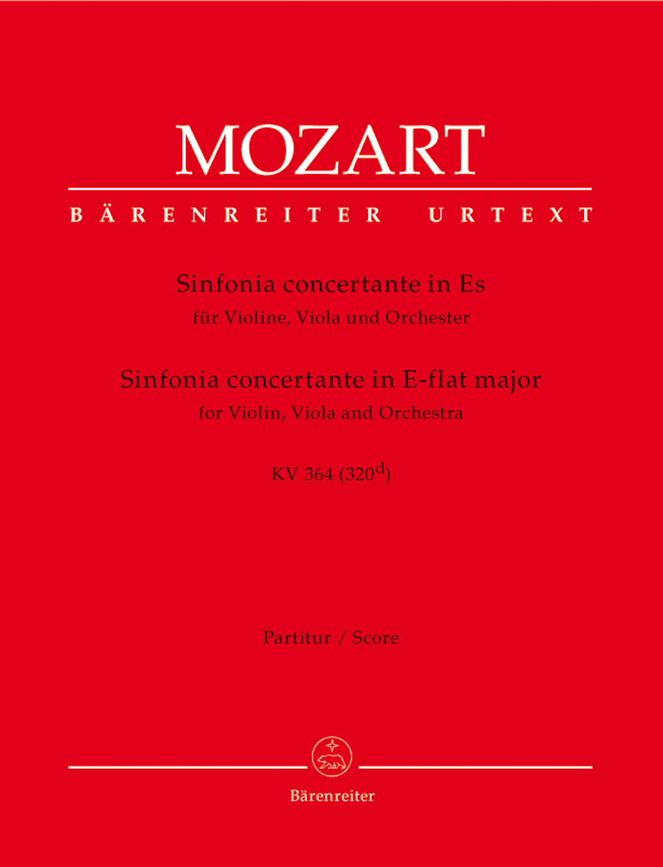 Front Cover Image Sinfonia concertante für Violine, Viola und Orchester Es-Dur KV 364 (320d)