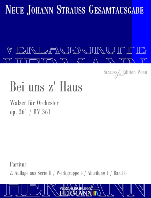 Front Cover Image Bei uns z' Haus op. 361 RV 361