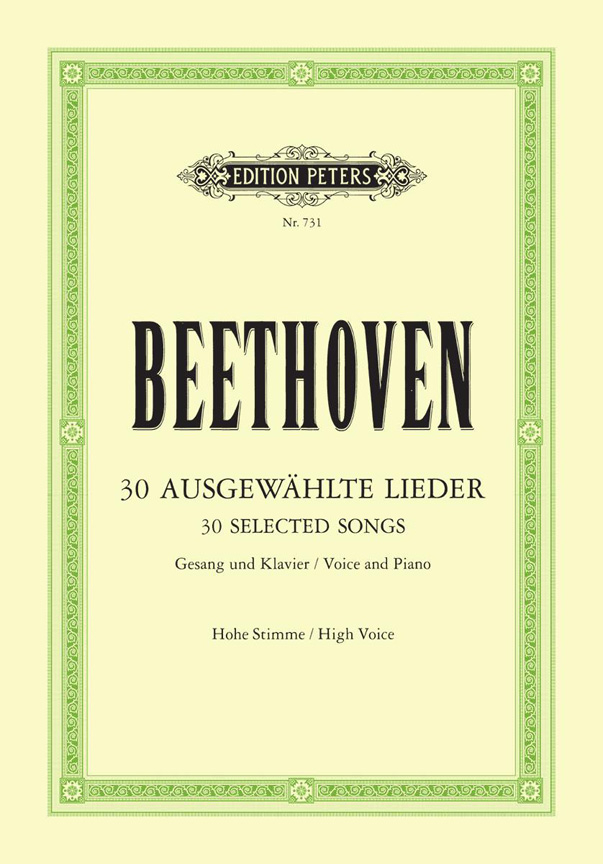 Front Cover Image 30 ausgewählte Lieder für Singstimme und Klavier - Ausgabe für hohe Stimme