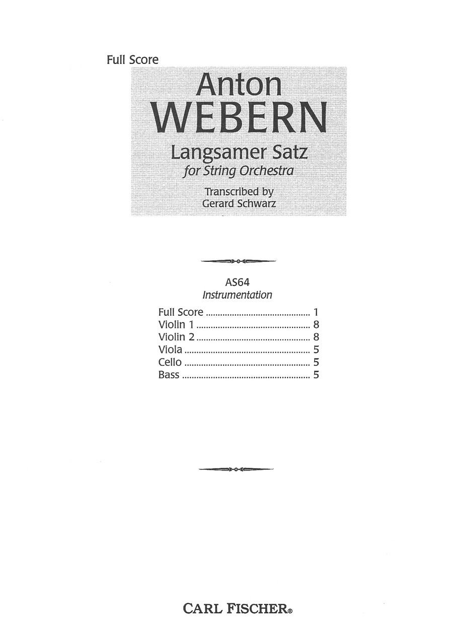 Other Cover Image Langsamer Satz