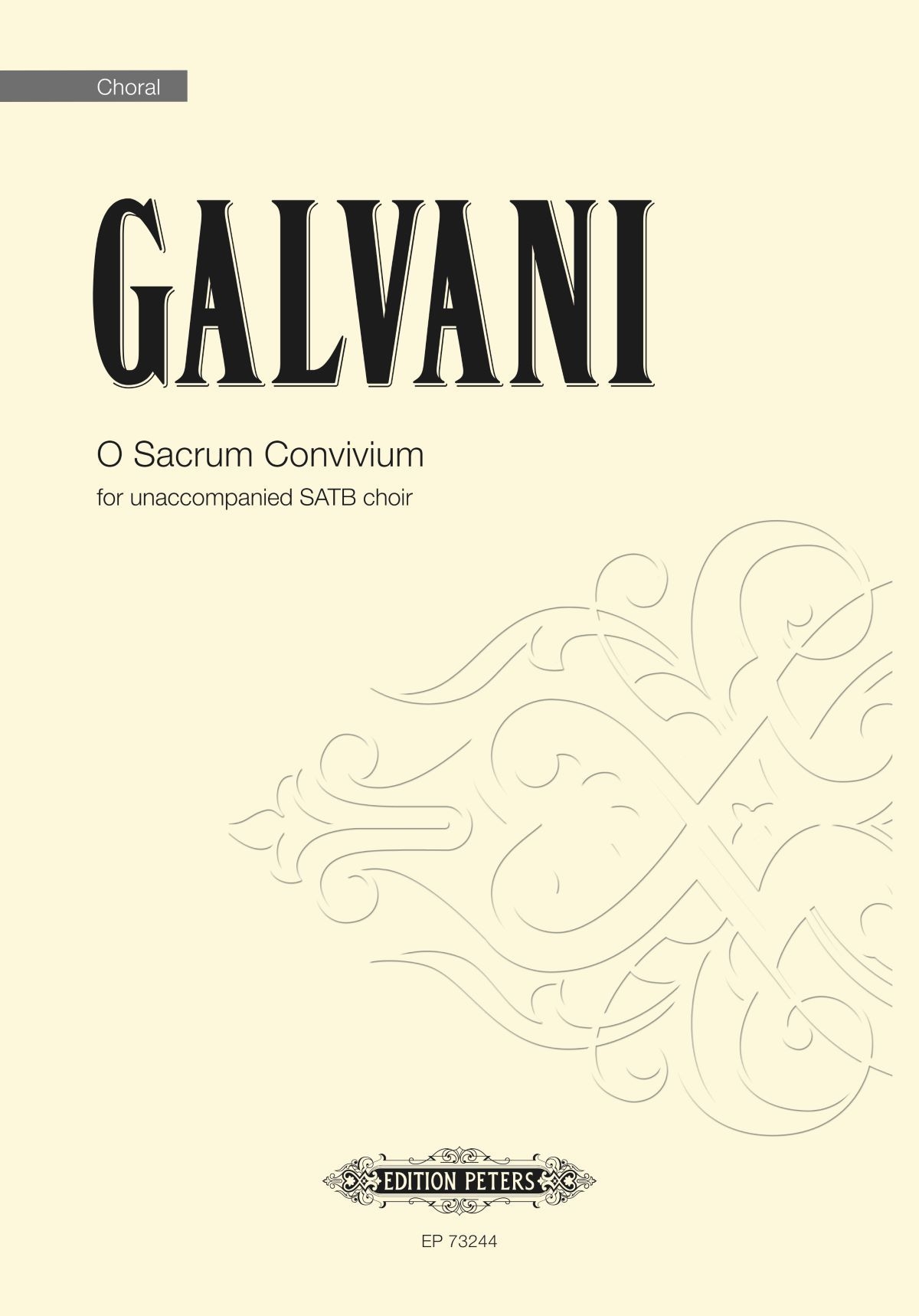Front Cover Image O Sacrum Convivium for unaccompanied SATB Choir