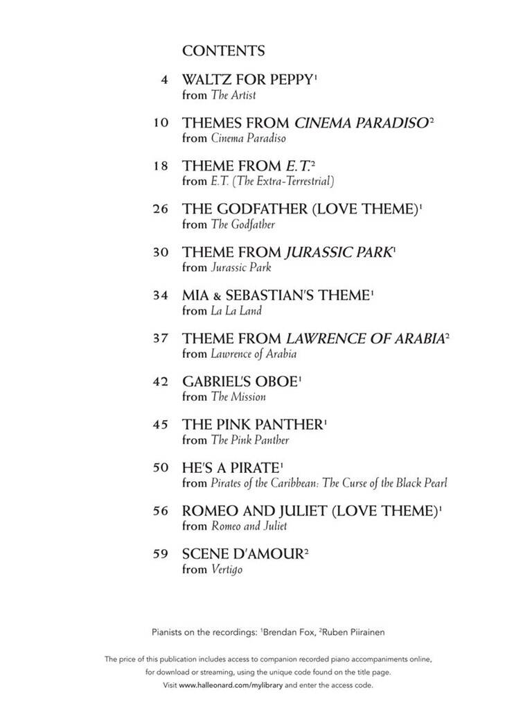 Other Cover Image Movie Themes for Classical Players – Flute and Piano