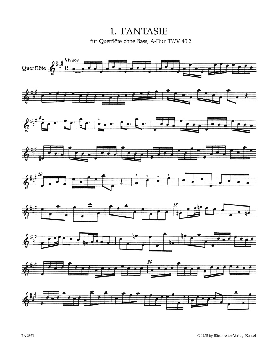 Other Cover Image Zwölf Fantasien für Querflöte ohne Bass TWV 40:2-13
