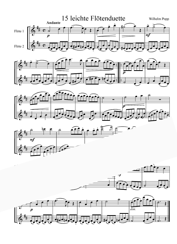 Front Cover Image 13 leichte Flötenduette für 2 Flöten