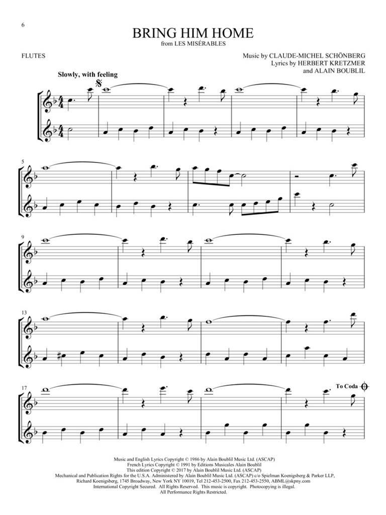 Other Cover Image Broadway Songs for Two Flutes