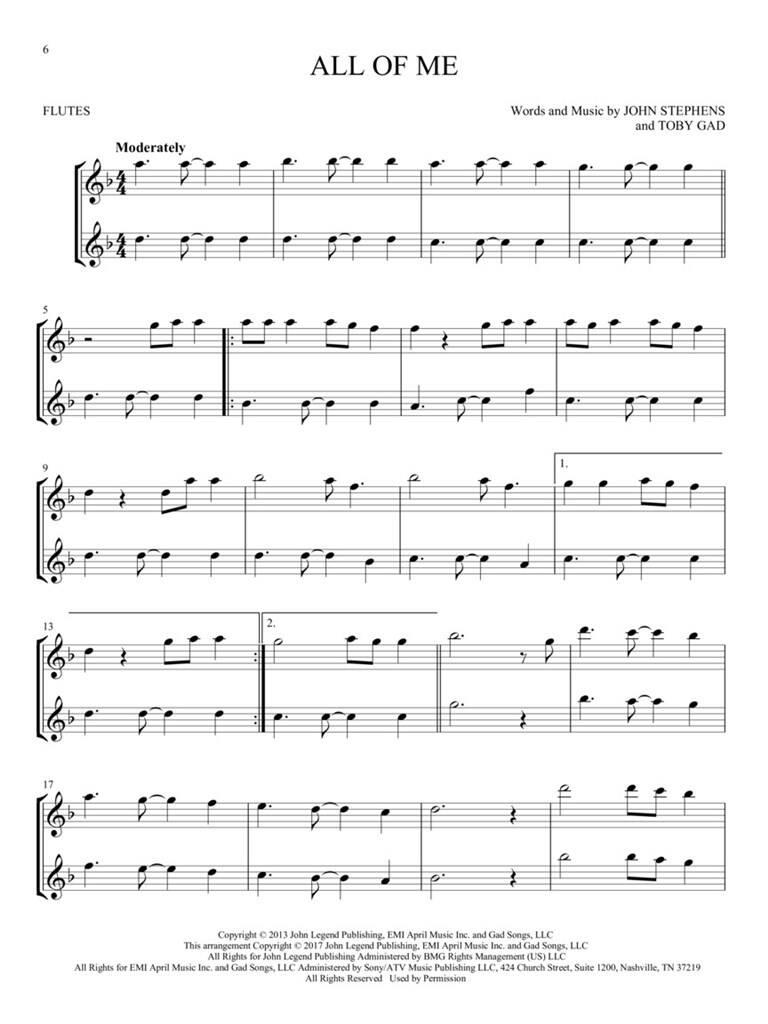 Other Cover Image Hit Songs for Two Flutes