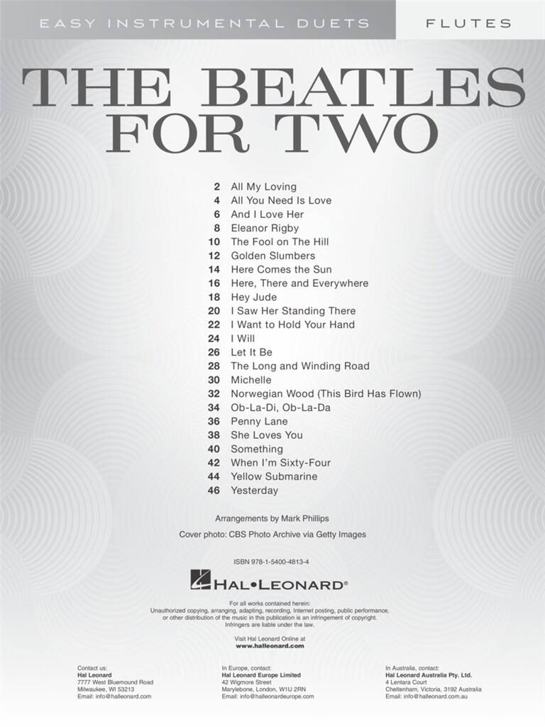 Other Cover Image The Beatles for Two Flutes
