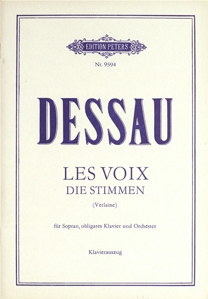Front Cover Image Les Voix [Die Stimmen] für Sopran-Solo, obligates Klavier und Orchester (1939-1943)