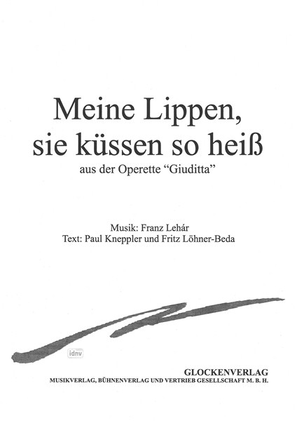Front Cover Image Meine Lippen, sie küssen so heiß d-moll