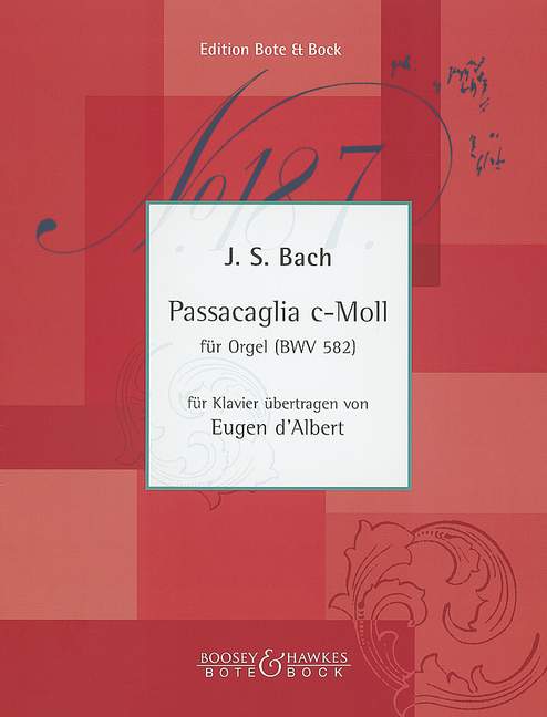 Front Cover Image Passacaglia c-Moll BWV 582 
