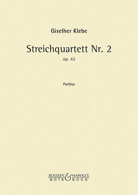 Front Cover Image Streichquartett Nr. 2 op. 42 