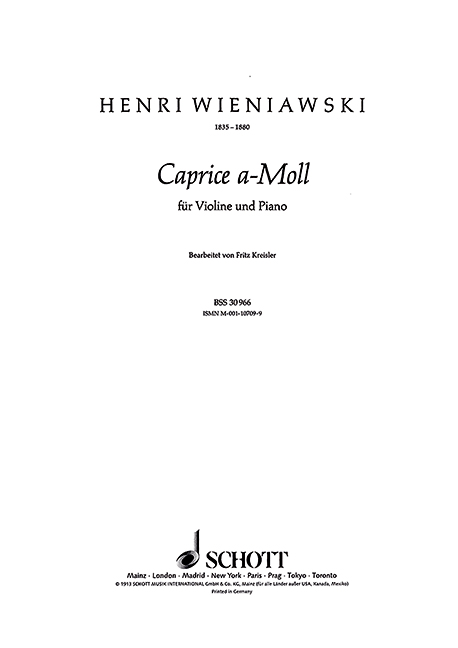 Front Cover Image Caprice a-Moll Nr. 18