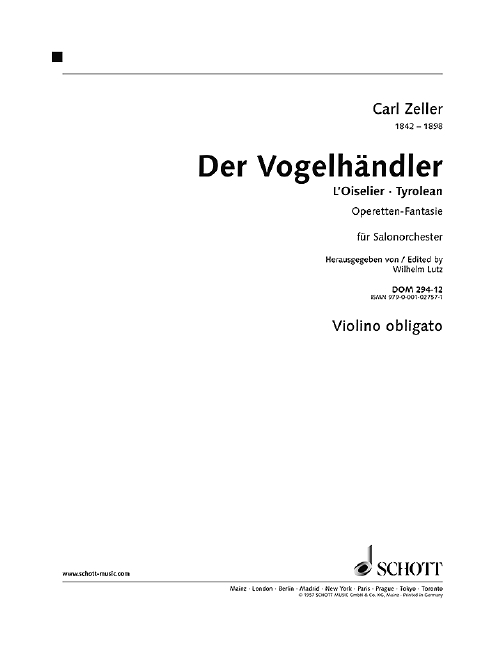 Front Cover Image Der Vogelhändler 