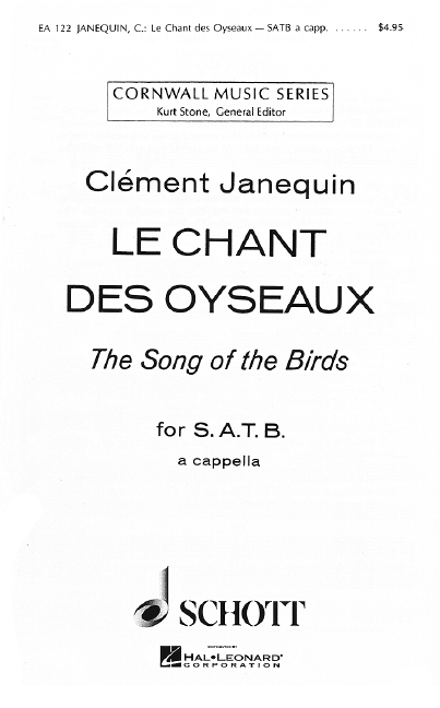 Front Cover Image Le Chant des Oyseaux 