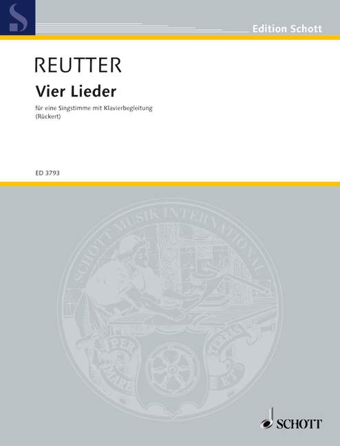 Front Cover Image Vier Lieder op. 54 