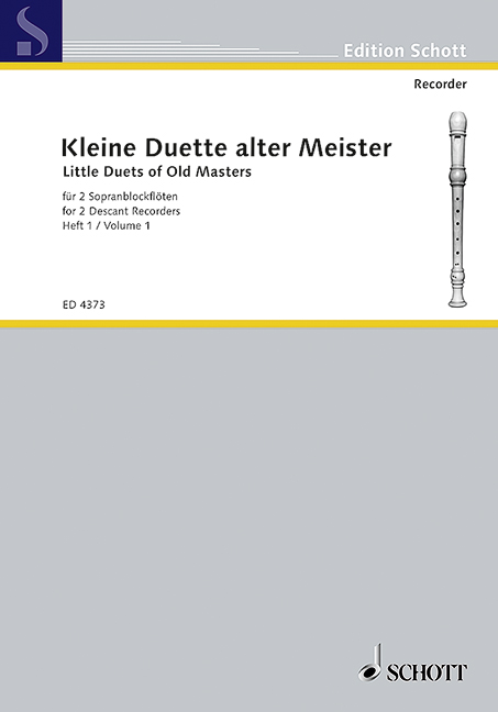 Front Cover Image Kleine Duette alter Meister Band 1