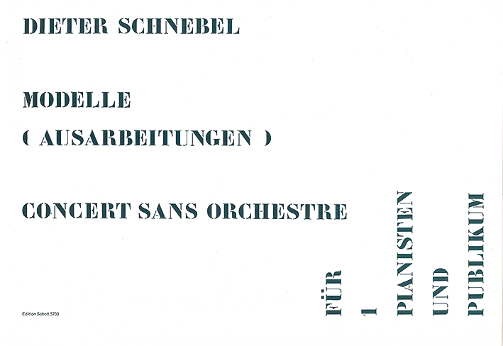 Front Cover Image concert sans orchestre 