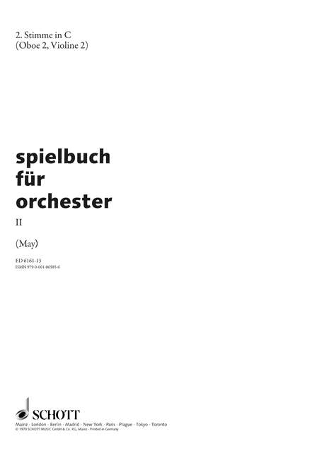 Front Cover Image Spielbuch für Orchester Band 2